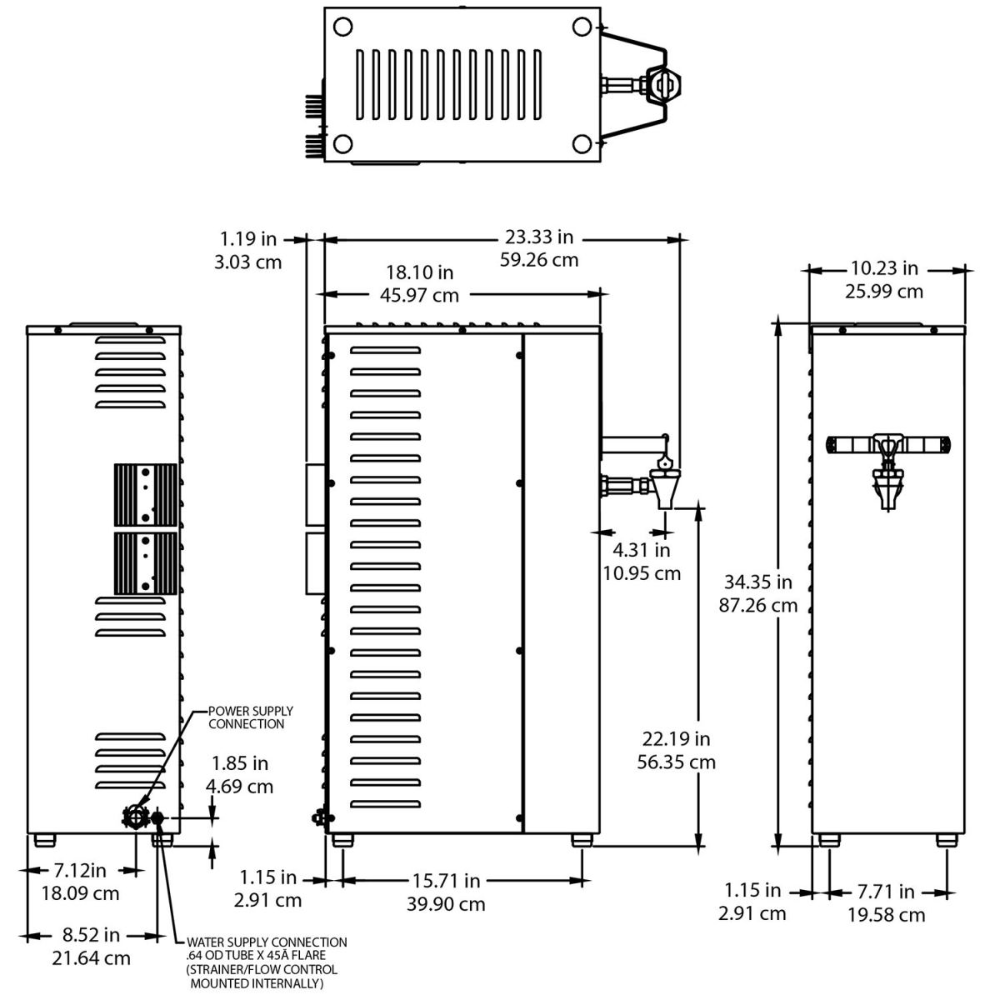 Bunn H10X-80-240, 212F 100C 50/60HZ Dispensador Agua Caliente para Cafe Te Autoservicio Comedor Cocina Industrial Cafeteria Buffete Sopa Instantanea Envíos seguros a todo México. Cotiza hoy mismo. KitchenMax.Store