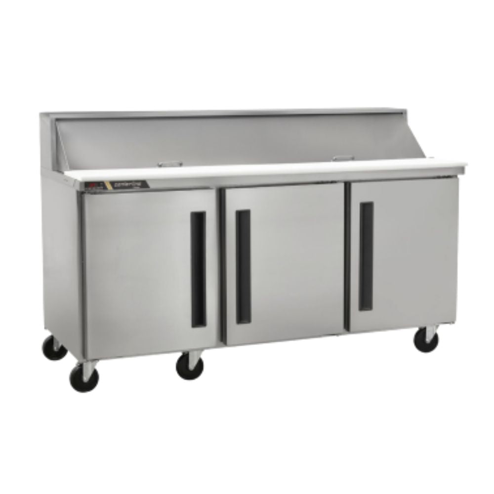 Centerline CLPT-7220-SD-LLL 72” Mesa Preparacion 3 Puertas Solidas Abertura Izquierda Izquierda 184.1 cm - - Centerline - KitchenMax Store