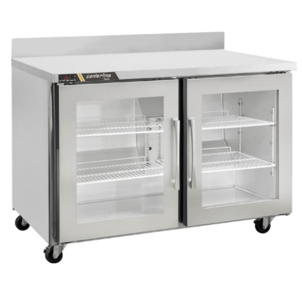 Centerline CLUC-36R-GD-WTLL Refrigerador Bajo Barra Puertas Cristal Mesa de Trabajo Abertura Izquierda - - Centerline - KitchenMax Store