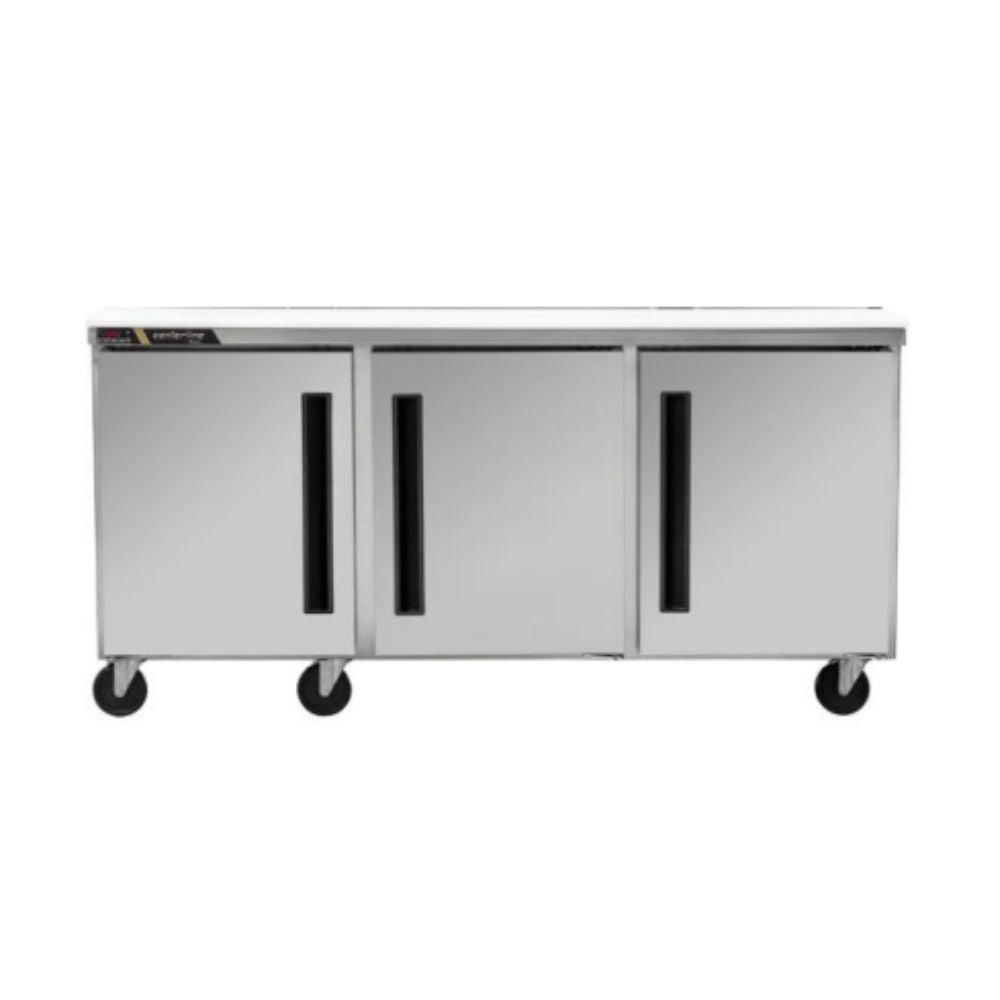 Centerline CLUC-72F-SD-LRR 72” Congelador Bajo Barra 3 Puertas Solidas Abertura Izquierda Derecha 183.3 cm - - Centerline - KitchenMax Store