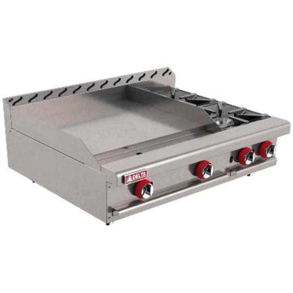 Delta Master 2-G-2-Q Mixto Plancha Parrilla Frente 92 cm Gas 4 Controles Acero Inoxidable - - Delta - KitchenMax Store