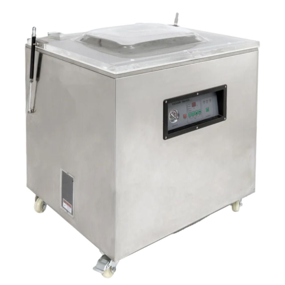 MIGSA DZQ-800B | Empacadora al Vacío | Doble Barra Selladora De 800×10 mm. | Acero Inoxidable | Jamones Caldos Cremas