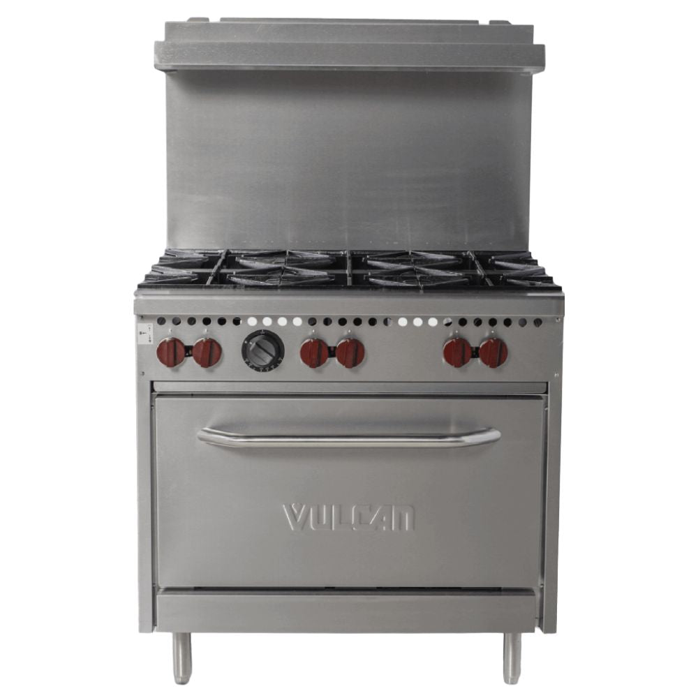 ESTUFA VULCAN SX36-6BP | Estufa con Horno | 6 Quemadores | Horno | Acero Inoxidable | Cocina Industrial Restaurante | Cocinas Fondas Restaurantes Cenadurías Comedores Industriales Preparación de Alimentos Cocción