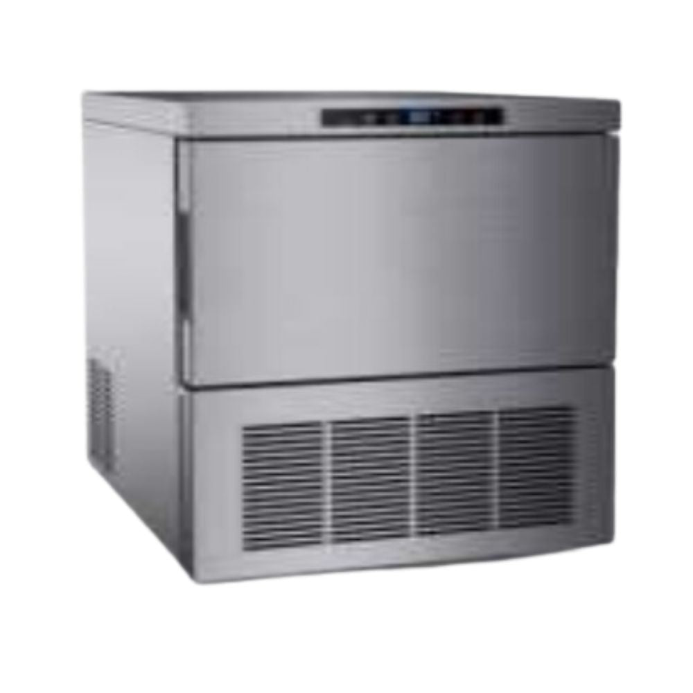 Fabrica de Hielo Migsa HB-130, producción 130 kg por día, en acero inoxidable.