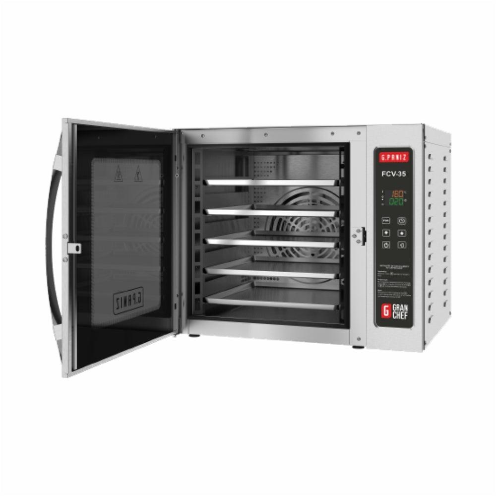 G. Paniz FCV35 Horno Conveccion Vapor 5 Charolas Panaderia Pizzas Croissants Panel Digital 220V - Horno de conveccion - G.Paniz - KitchenMax Store