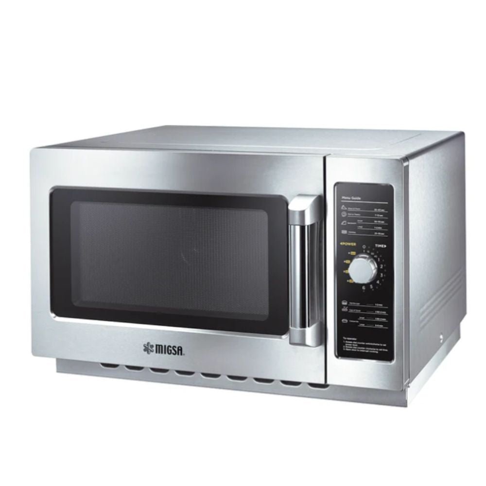 MIGSA MC12A | Horno Microondas | Calentamiento de alimentos | Temporizador | 5 Niveles | Acero Inoxidable | Bistros Cocinas Industriales Hoteles Restaurantes Bareas Pizzerias