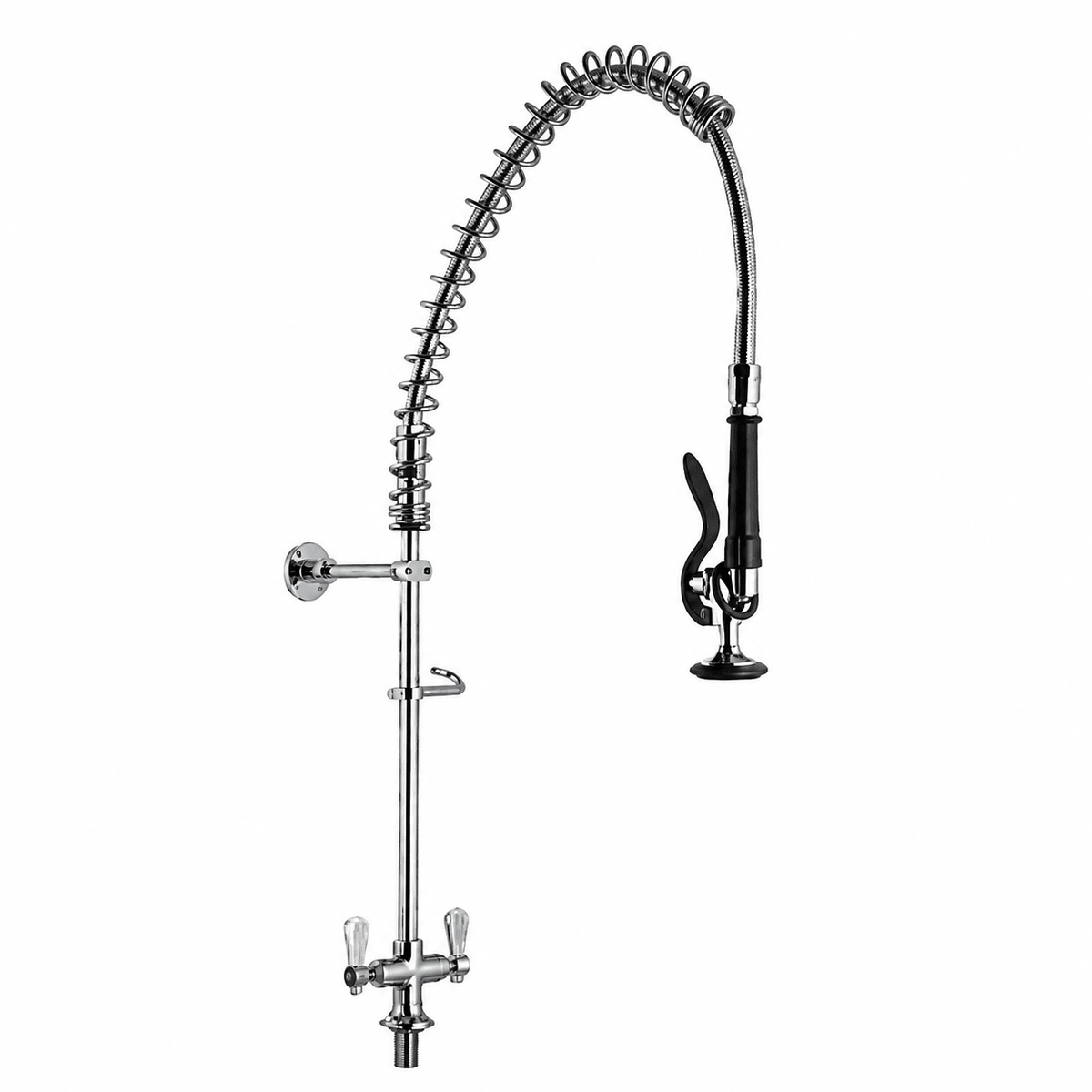 Llave Coriat 43010107, llave de prelavado, en acero inoxidable.