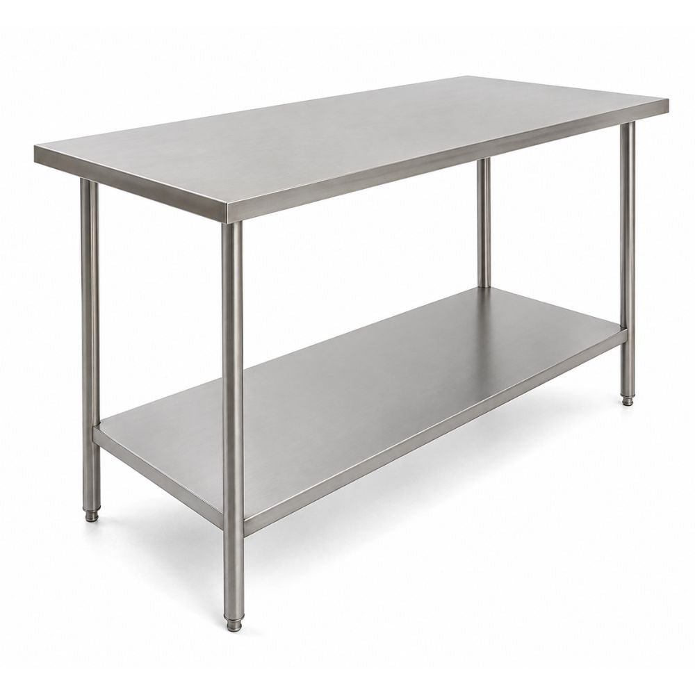 Mesa de Trabajo King MTI-150, mesa de trabajo en isla, en acero inoxidable.