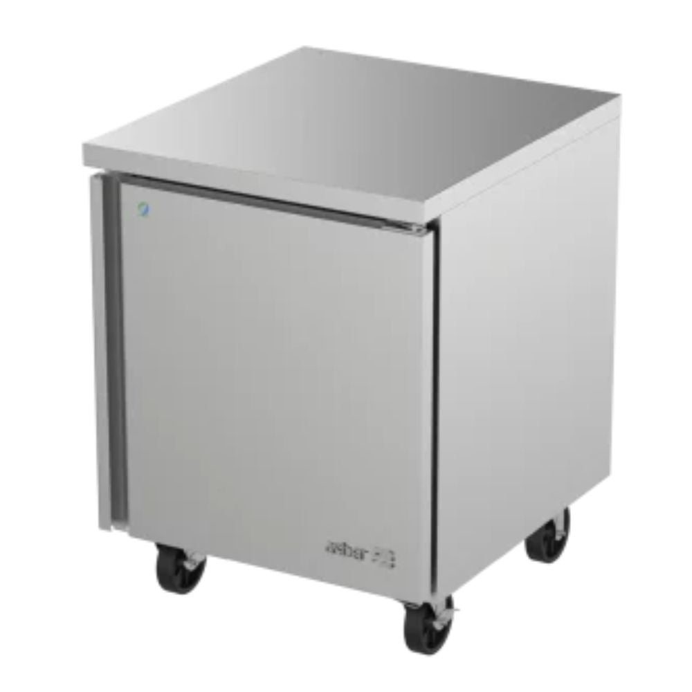 MESA ASBER AUTF-27 HC | Mesa Congelada Bajo Barra | 1 Puerta Solida | Acero Inoxidable | Eléctrico | 6.9 Pies Cúbicos | Controles Electrónicos | Bar Restaurante Cafetería | Restaurante Cafetería Alimentos Conservar