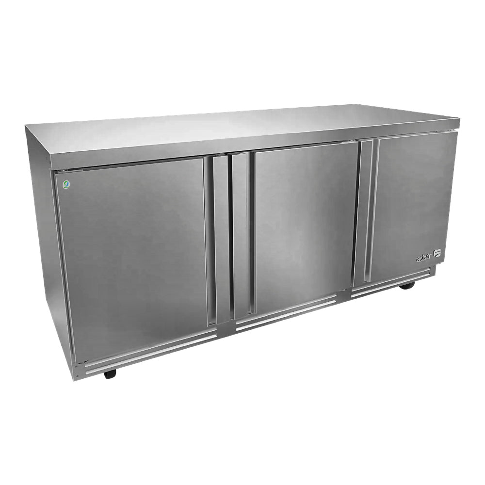 Mesa Refrigerada Asber AUTR-72-D4 P Hc, mesa bajo mostrador, en acero inoxidable.