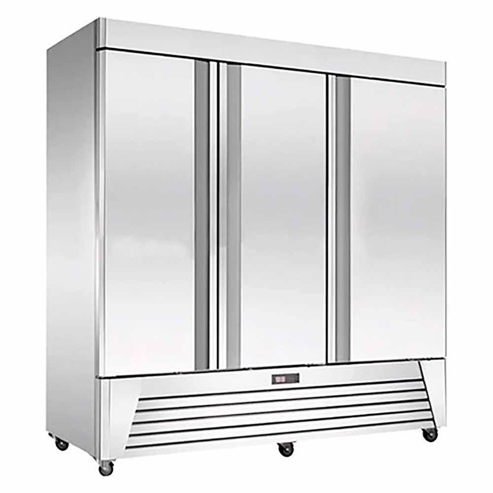 Migsa Ur-78F-3 Congelador Vertical con 3 Puertas Sólidas, 12 parrillas y 72 Pies - 2050 Litros de capacidad. Acero Inoxidable Gris - Congeladores - Migsa - KitchenMax Store