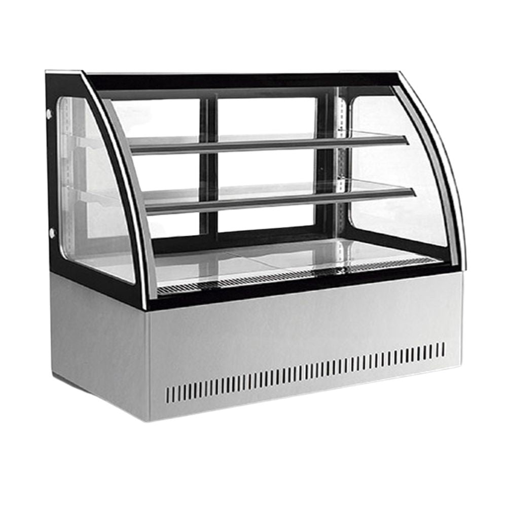 Migsa GN-1800C2 Vitrina Refrigerada Exhibidora Cristal Curvo Frente 180 cm - - Migsa - KitchenMax Store