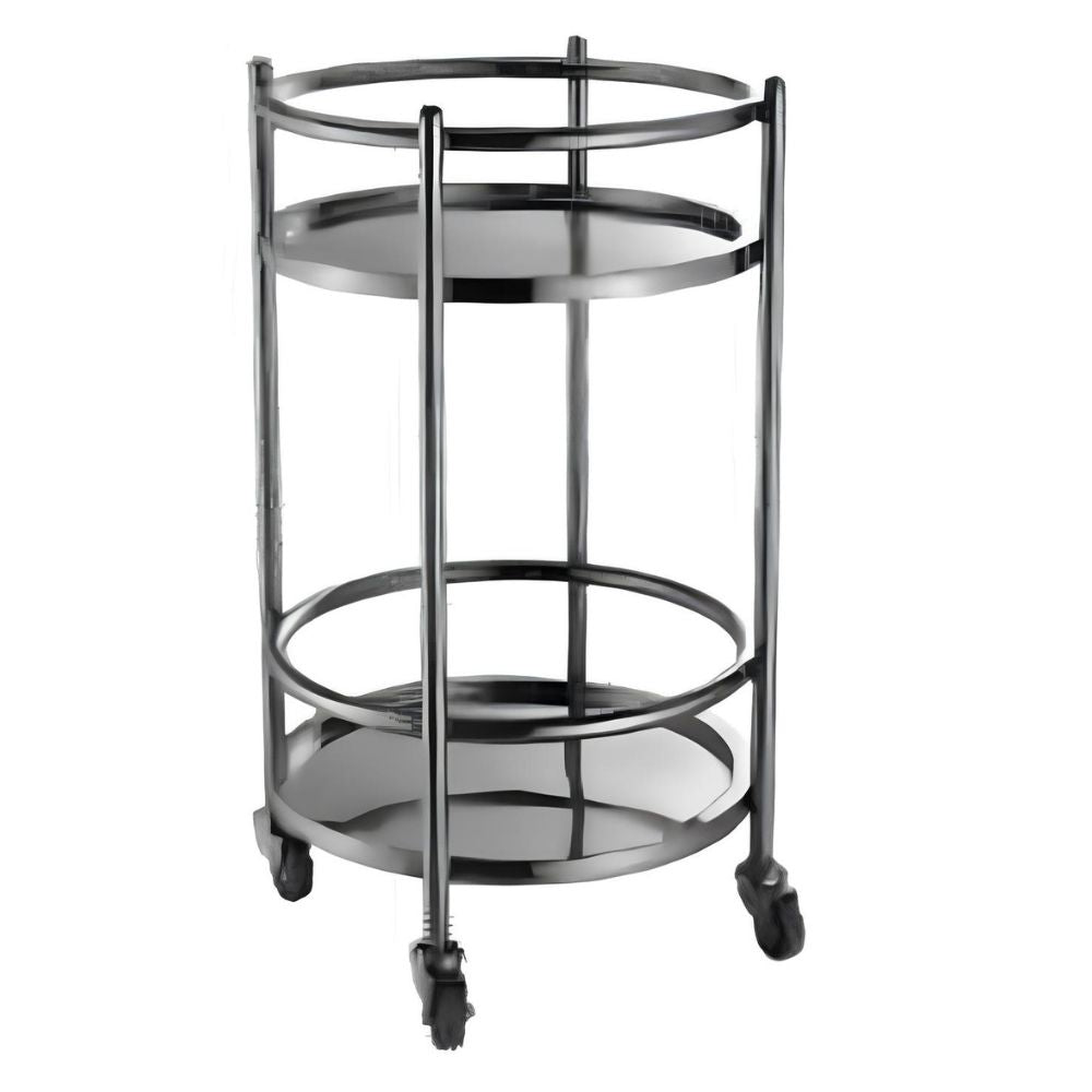 Migsa Qrc-2 Mesa Circular Apoyo 2 Niveles Restaurante Cafetería Hotel Transportar Alimentos.