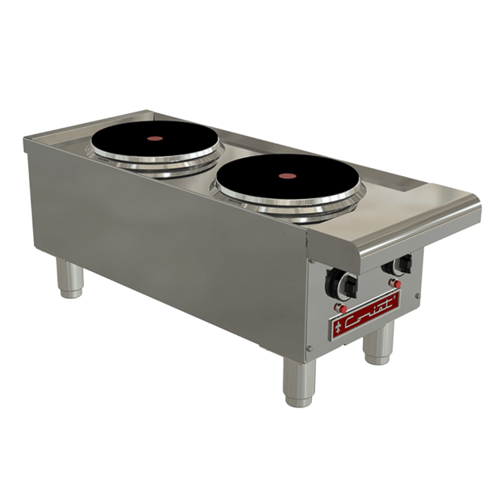 Parrilla Coriat PCV-2-E, en acero inoxidable.