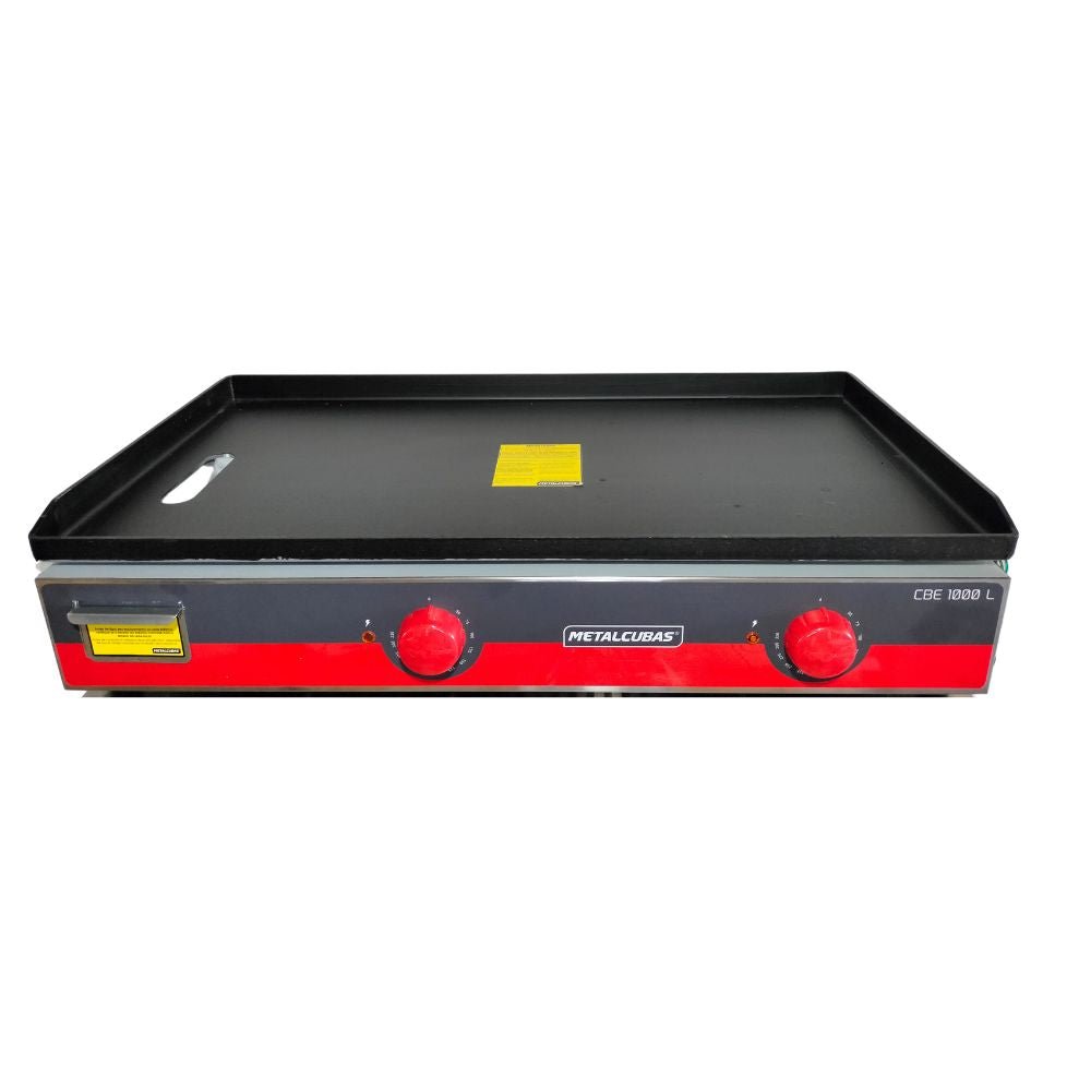 PLANCHA METALCUBAS CBE1000L | Plancha Eléctrica | Termostato | Acero Inoxidable | Cafetería Negocio Carne Pollo Tacos Hamburguesas Hot Dog Tacos Barbacoa Tacos Dorados Tortas Panini Restaurante Comedor Cocina Industriales Negocio Fonda Taqueria Cenaduria