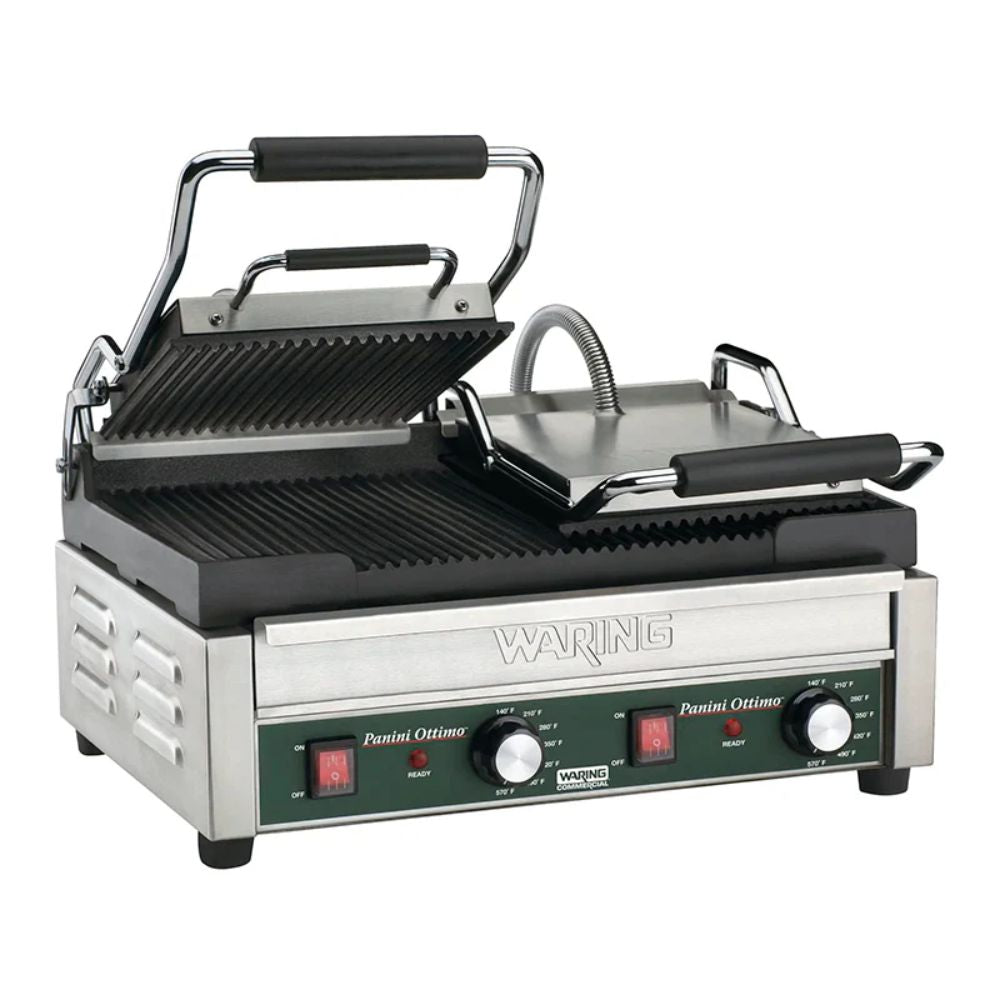 Waring WPG300 Panini Press | Panini Press | Dual | Stainless Steel | Cafe Restaurant Breakfast Bar