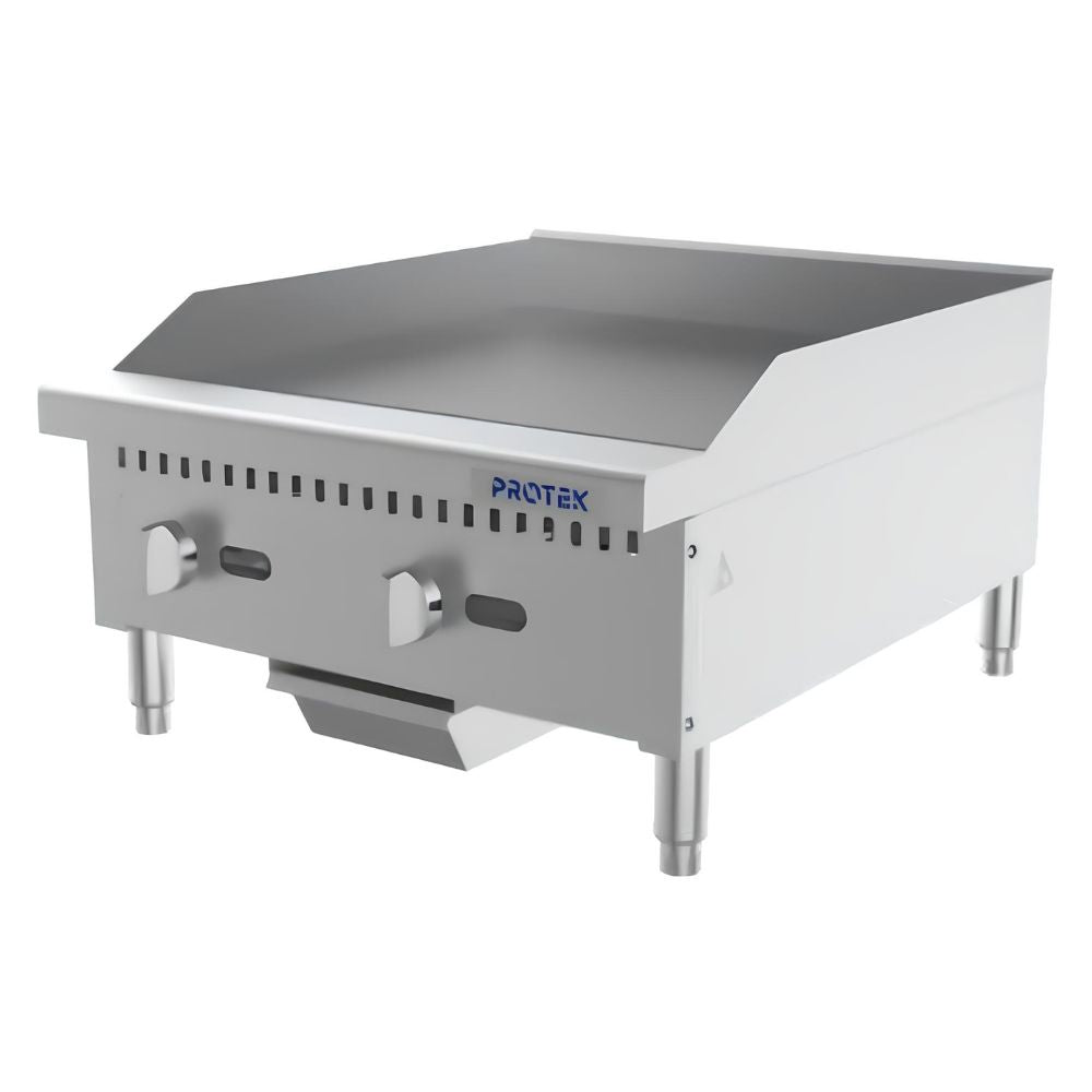 PLANCHA PROTEK 1029151 PLP- 600G | Plancha a Gas | 2 Quemadores | Acero Inoxidable | Restaurante Cocina Industrial Bistró Cafetería Hospital Local Plaza comercial Dark Kitchen Parrilla Hospital Hotel Cafetería Puesto Bar Panadería Chocolatería Ilustrativa