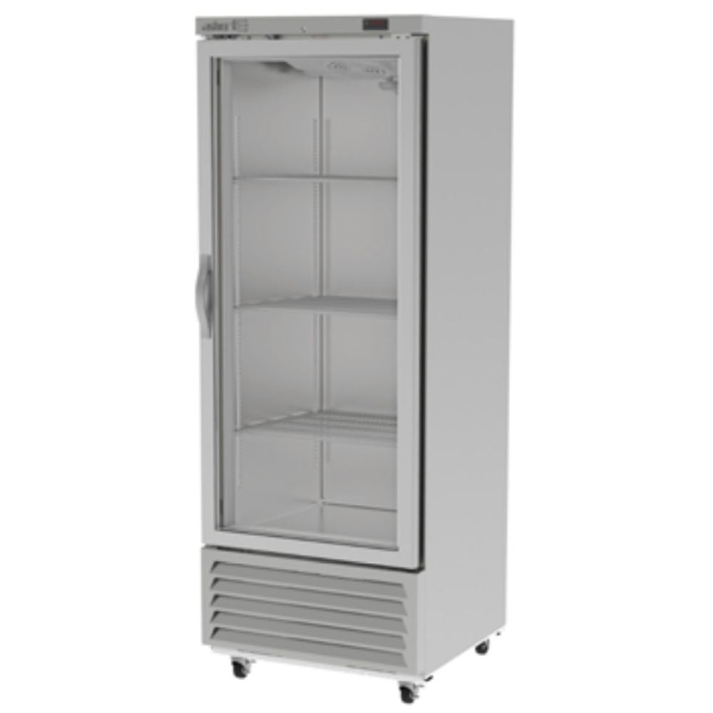 REFRIGERADOR ASBER ARR-17-G HC | Refrigerador Exhibidor Vertical | 1 Puerta Cristal | 17 Pies Cúbicos | Acero Inoxidable | 3 Parrillas | Bistró Restaurante Carnicería Abarrotes | Panadería Refresquero Latas Bar Tiendas Bistro Restaurante Lácteos Industrial Cocina Cremería Comercios Insumos Hotel Carnicería Abarrotes