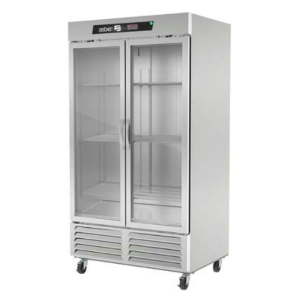 REFRIGERADOR ASBER ARR-37-G HC | Refrigerador Vertical | 2 Puertas Cristal | 37 Pies Cúbicos | Acero Inoxidable | 6 Parrillas | Cremería Comercios Carnicería Abarrotes | Cremería Comercios Carnicería Abarrotes Cremería Comercios Carnicería Abarrotes | Industrial Cocina Cremería Comercios Insumos Hotel Panadería Refresquero Latas Bar Tiendas Bistró Restaurante Lácteos Carnicería Abarrotes
