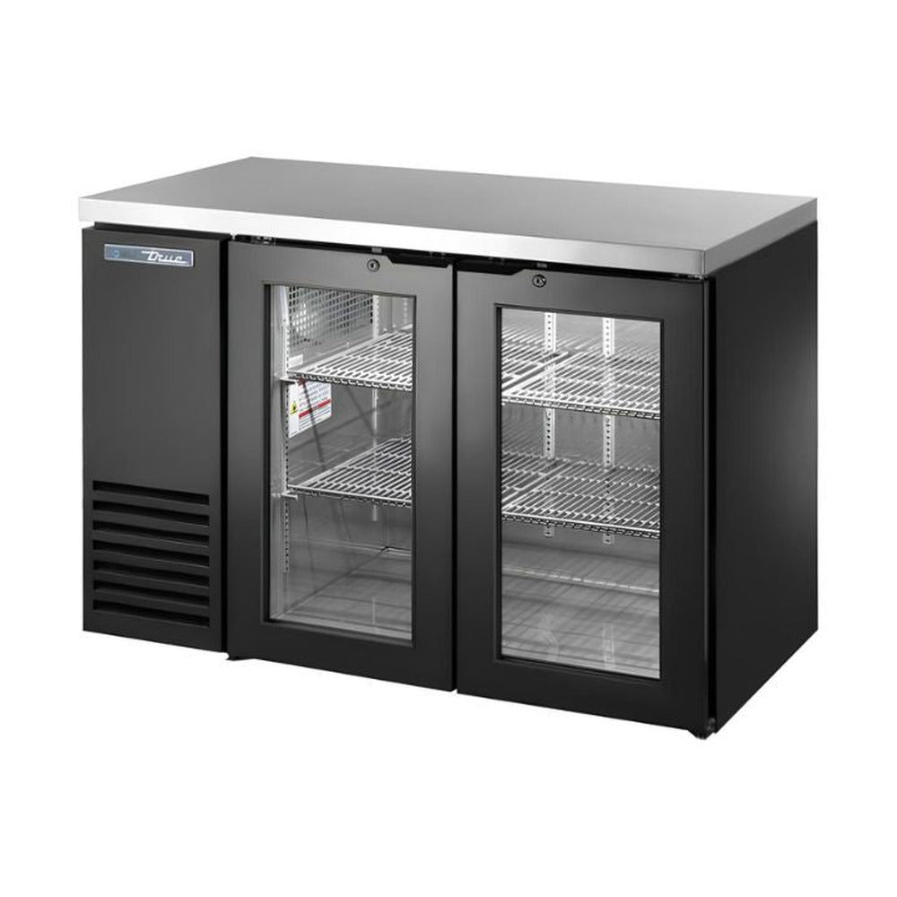 REFRIGERADOR CONTRA BARRA TRUE TBB24-48-2G-Z1-SFT-B-1 | Refrigerador Contra-Barra | 2 Puertas Cristal | Exterior Negro | Restaurante Bar Cafetería