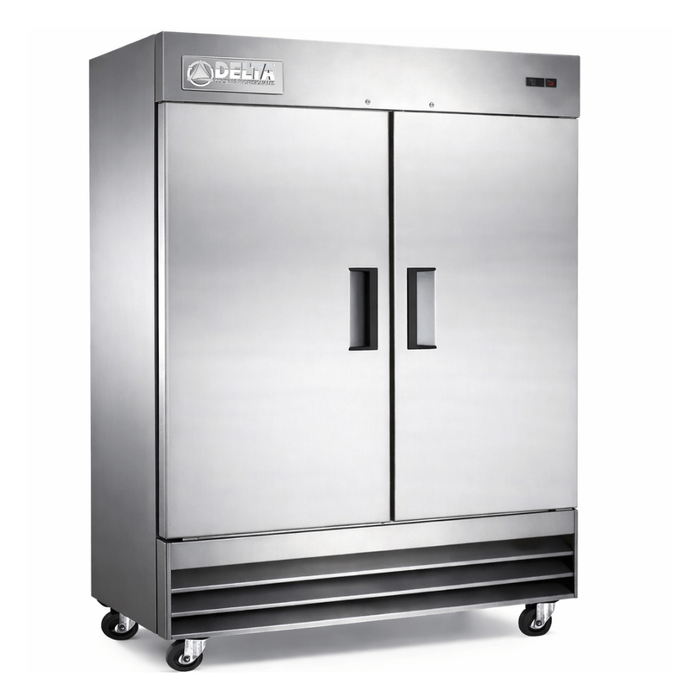 REFRIGERADOR DELTA D-RV-2PS | Refrigerador Vertical | 41 Pies Cúbicos | 2 Puertas Solidas | Acero Inoxidable | Cocina Industrial Restaurante