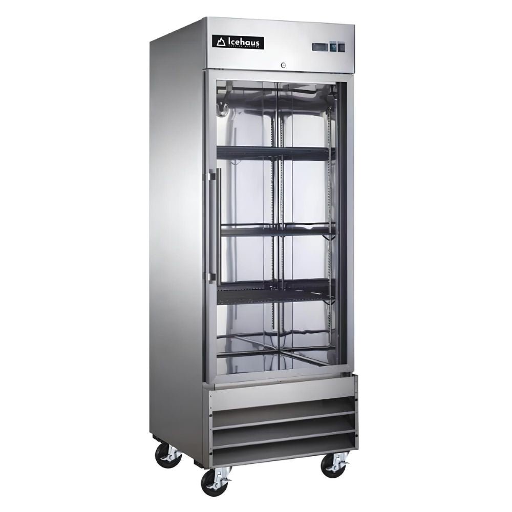 ICEHAUS REFRIGERADOR RV-1PC-SS-01 | Refrigerador | Bar Tiendas Carnicería Abarrotes | Vertical Exhibidor | 1 Cristal | 650 Litros | Acero Inoxidable | Hotel Panadería Refresquero Latas Bar Tiendas Bistró Restaurante Lácteos Industrial Cocina Cremería Comercios Insumos Carnicería Abarrotes