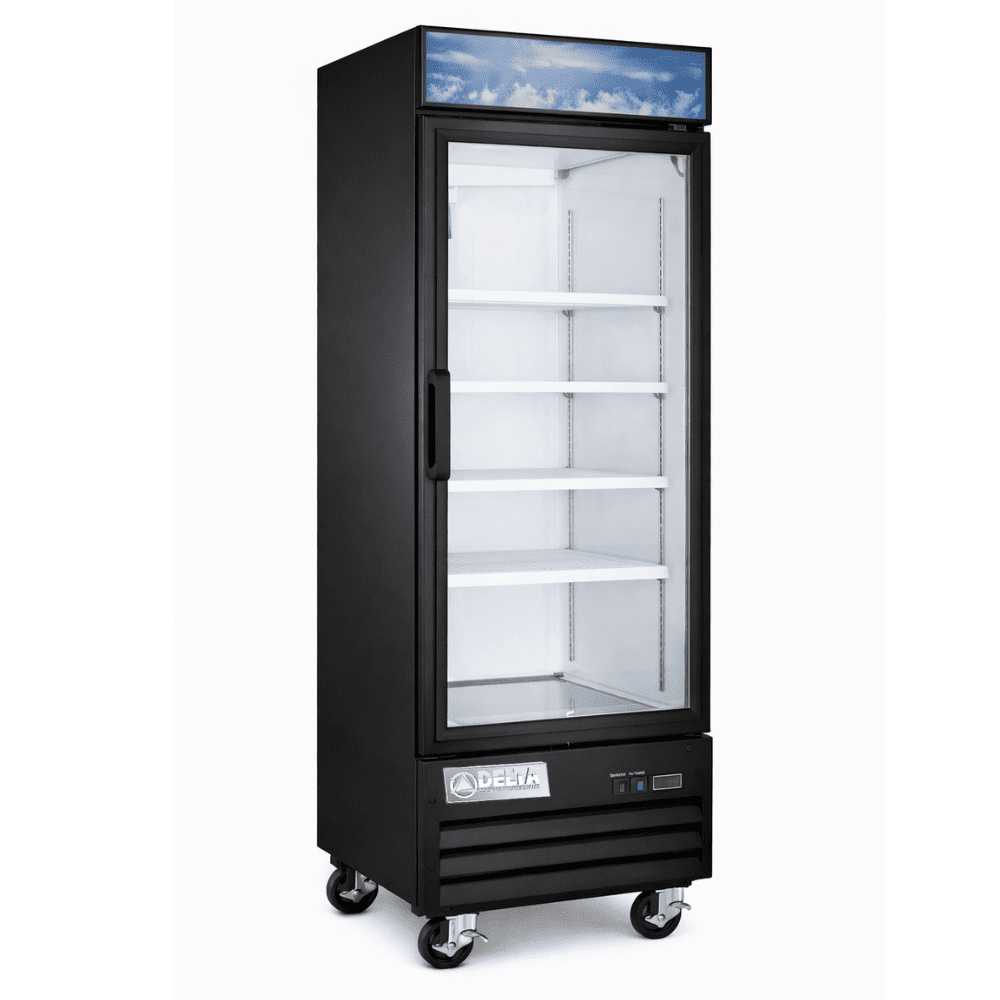 REFRIGERADOR DELTA D-RV-1PV | Refrigerador Vertical | 23 Pies Cúbicos | 1 Puerta de Vidrio | Abarrotes Tienda Comercial