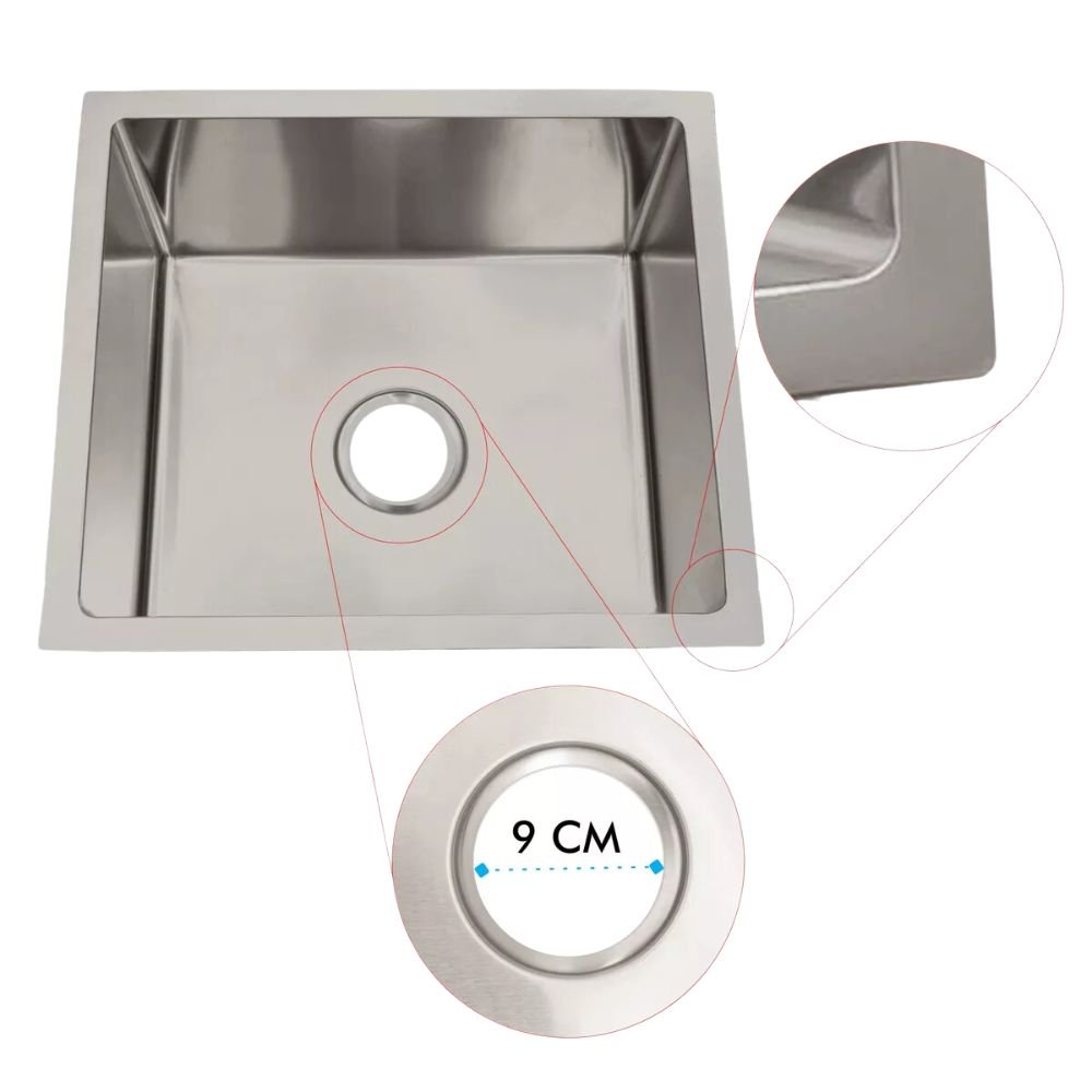 TARJA MINDEJAL MLM1525204913 | Tarja de Lujo | 1 Tina Cuadrada Profunda | Acero Inoxidable | Cocina Industrial Restaurante Tarja Loza Restaurante Cocina Bar Hotel Lavatrastes Lavaloza Mobiliario Escurreplatos Lavar