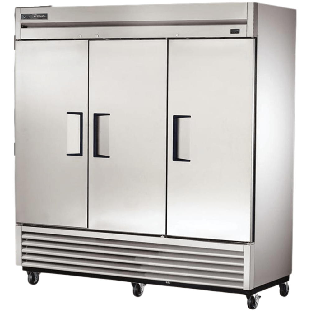 TRUE T-72F-HC Congelador Vertical 3 Puertas Solida Iluminacion Cuerpo Acero Inoxidable Gris - - true - KitchenMax Store
