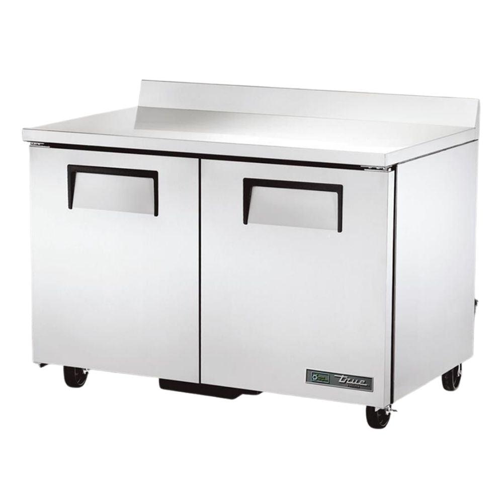 TRUE TWT-48F-HC Mesa Refrigerada 2 Puertas Solidas Acero Inoxidable Gris - - True - KitchenMax Store