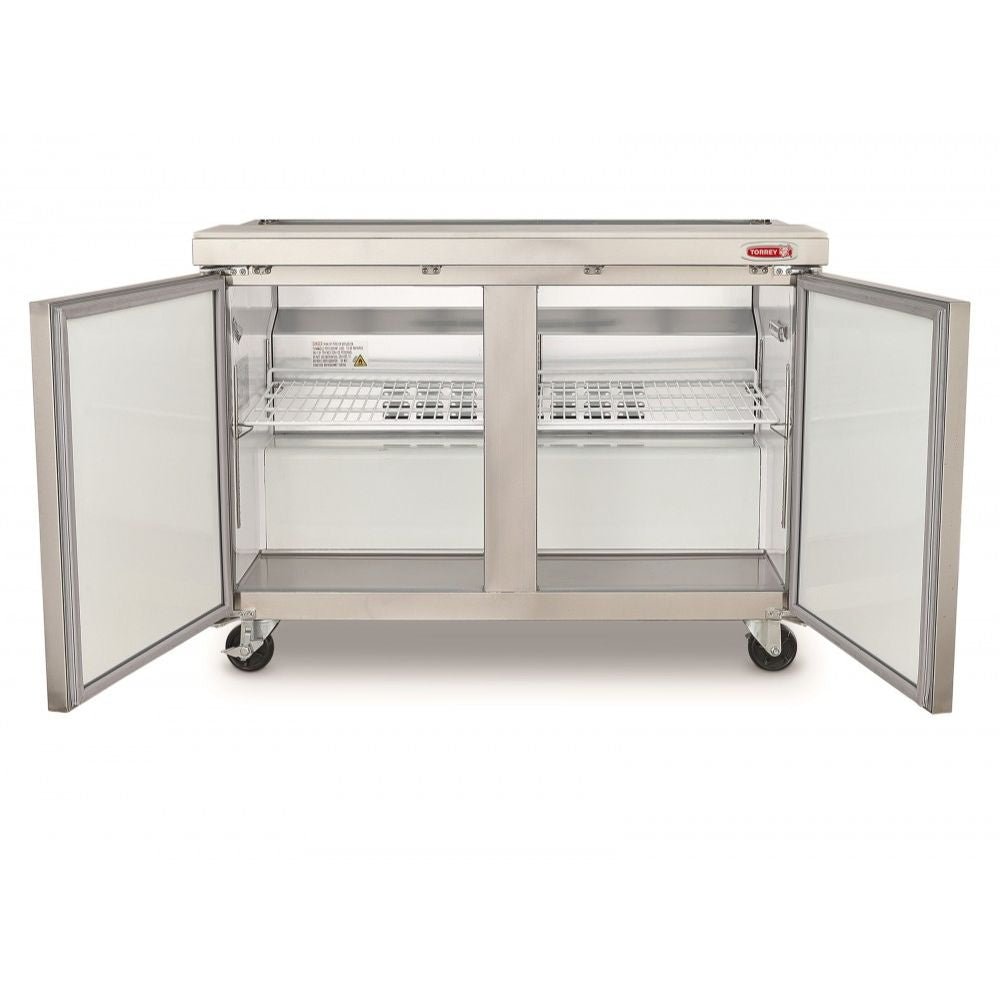 Torrey MFB-48 Mesa Fria Bajo Barra 2 Puertas 2 Parrillas Acero Inoxidable - - Torrey - KitchenMax Store