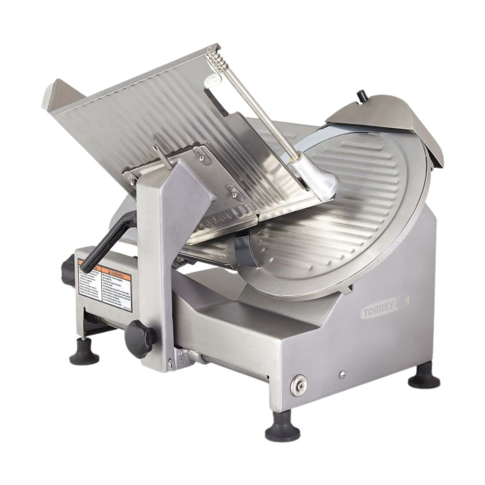 Torrey SS-300 0SS300 Rebanadora Transmision Banda Motor 1/3 Hp Monofasico, 50.7 x 43.8 x 50.8 cm, en acero inoxidable.