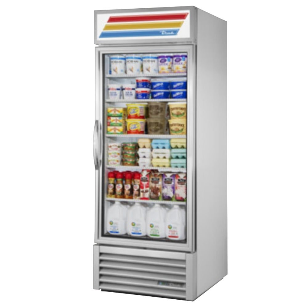 True GDM-26-HC~TSL01 Refrigerador Exhibidor Vertical 1 Puerta Cristal 5 Parrillas - - True - KitchenMax Store