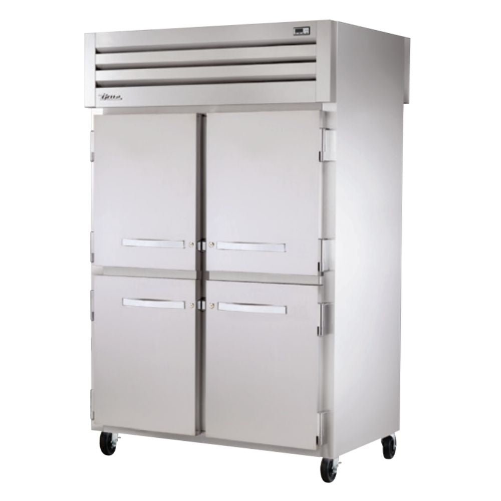 True STA2RPT-4HS-2S-HC Refrigerador Vertical 4 Medias Puertas Solidas 3 Parrillas - - True - KitchenMax Store