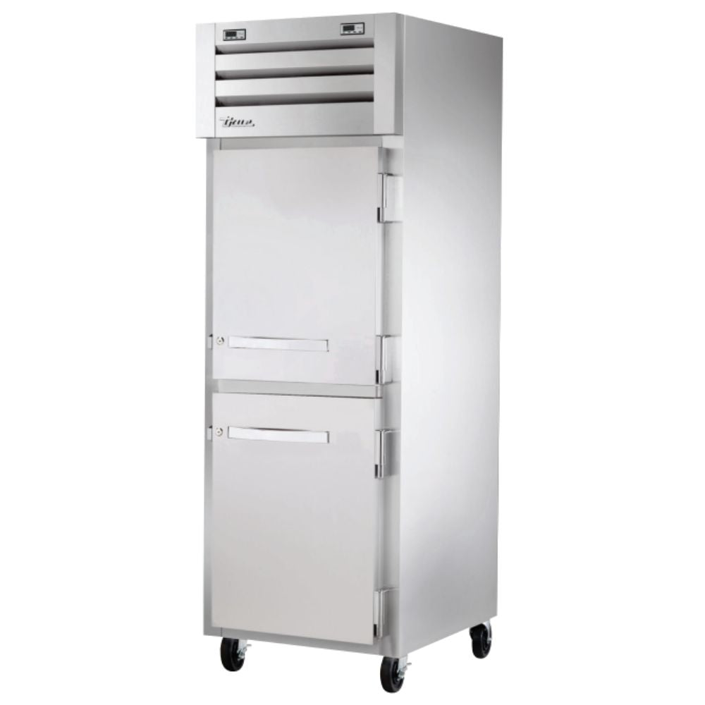 True STG1DTA-2HS-HC Refrigerador Congelador Vertical 2 Medias Puertas Solidas 3 Parrillas - - True - KitchenMax Store