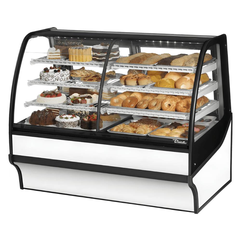 Vitrina Exhibidora True TDM-DZ-59-GE/GE-W-W, vitrina exhibidora refrigerada, en acero inoxidable.