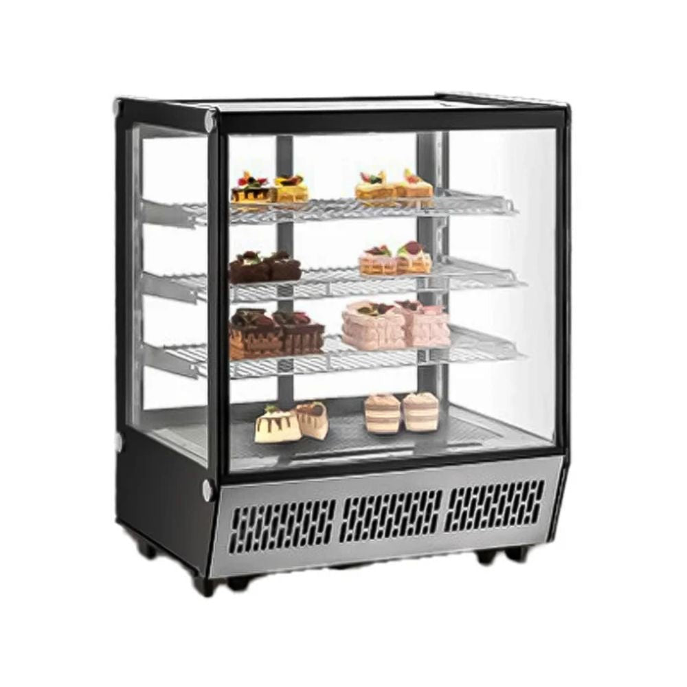 VITRINA MIGSA CW-295 | Vitrina Refrigerada de Exhibición | Cristal Recto | Negocio Super Mercado Pastelería Pasteleria Reposteria Negocio Alimentos Pasteles Panes Exhibición Industrial Carnicería Cremería