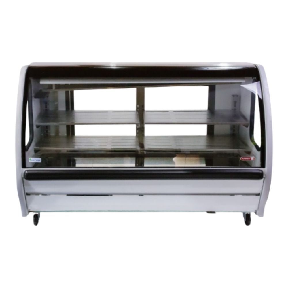 VITRINA TORREY 1026478 TEM200B R290 | Vitrina Exhibidora Refrigerada | Cristal Curvo | Frente 191 cm | Acero Inoxidable | Carnicería Cremería Supermercado