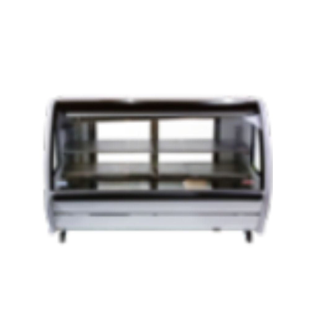 VITRINA TORREY TEM200AI R290 1026803 | Vitrina Exhibidora Refrigerada | Cristal Curvo | Frente 191 cm | Acero Inoxidable | Carnicería Cremería Supermercado Pasteleria Reposteria Negocio Alimentos Pasteles Panes Exhibición Industrial Carnicería Cremería