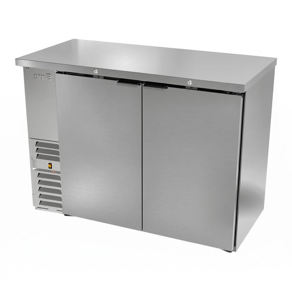 Refrigerador Contra Barra Asber ABBC-24 48 S Hc, en acero inoxidable.