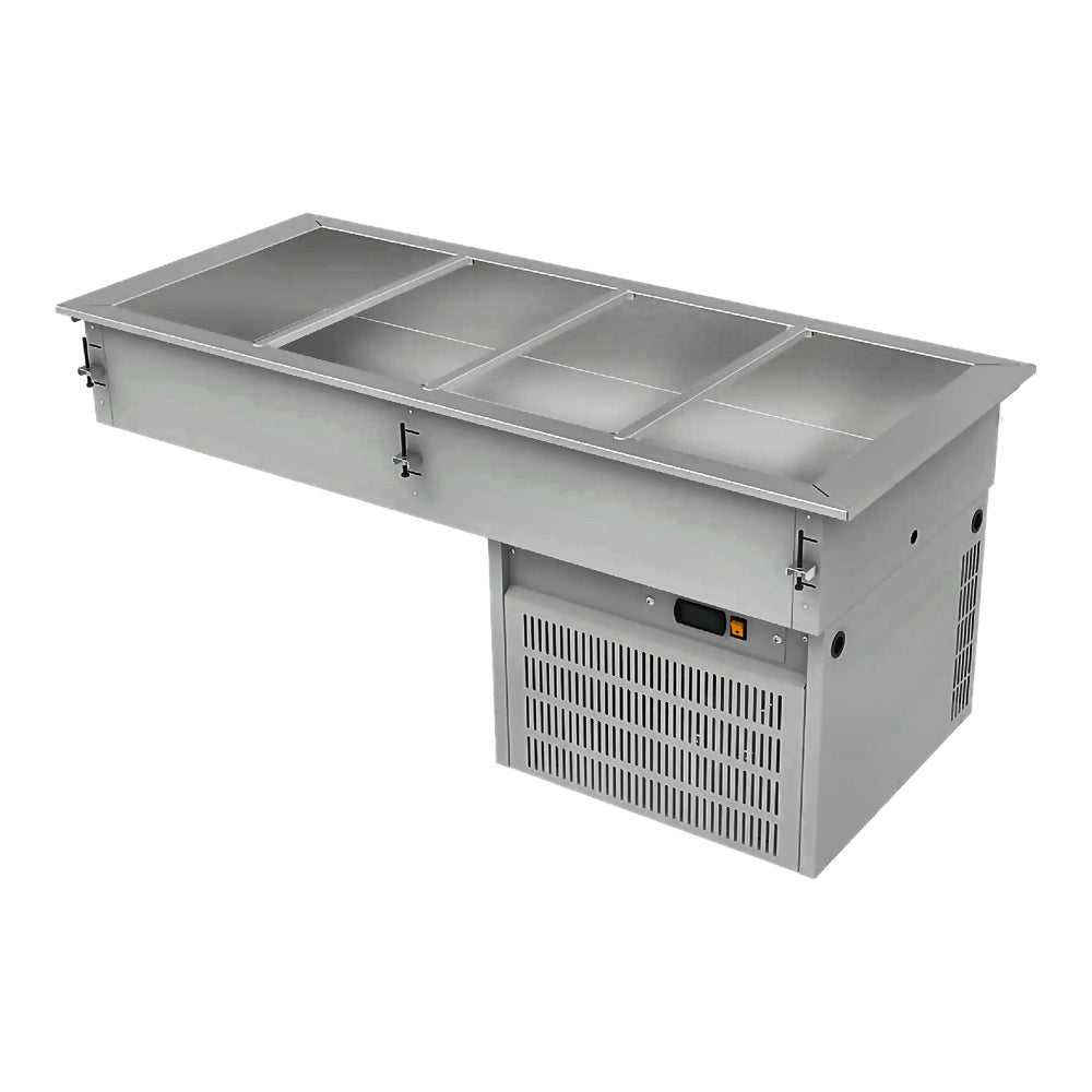 Mesa Fría Asber DRFB-411 Hc, en acero inoxidable.