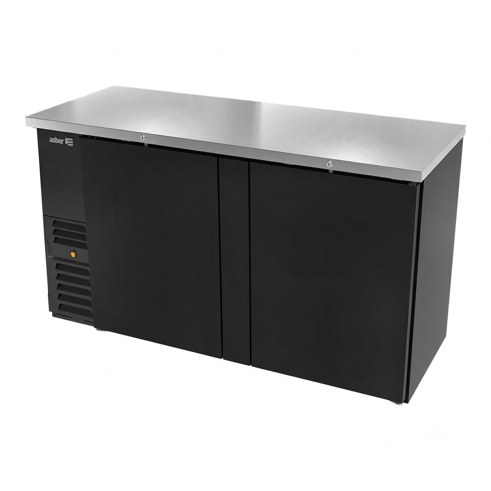 Refrigerador Contra Barra Asber ABBC-24 48 Hc, en acero inoxidable.