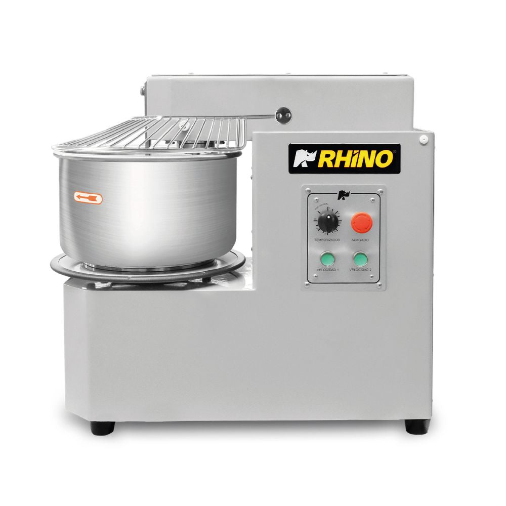 Amasadora Rhino AMASA-20PRO, 2 velocidades, en acero inoxidable.