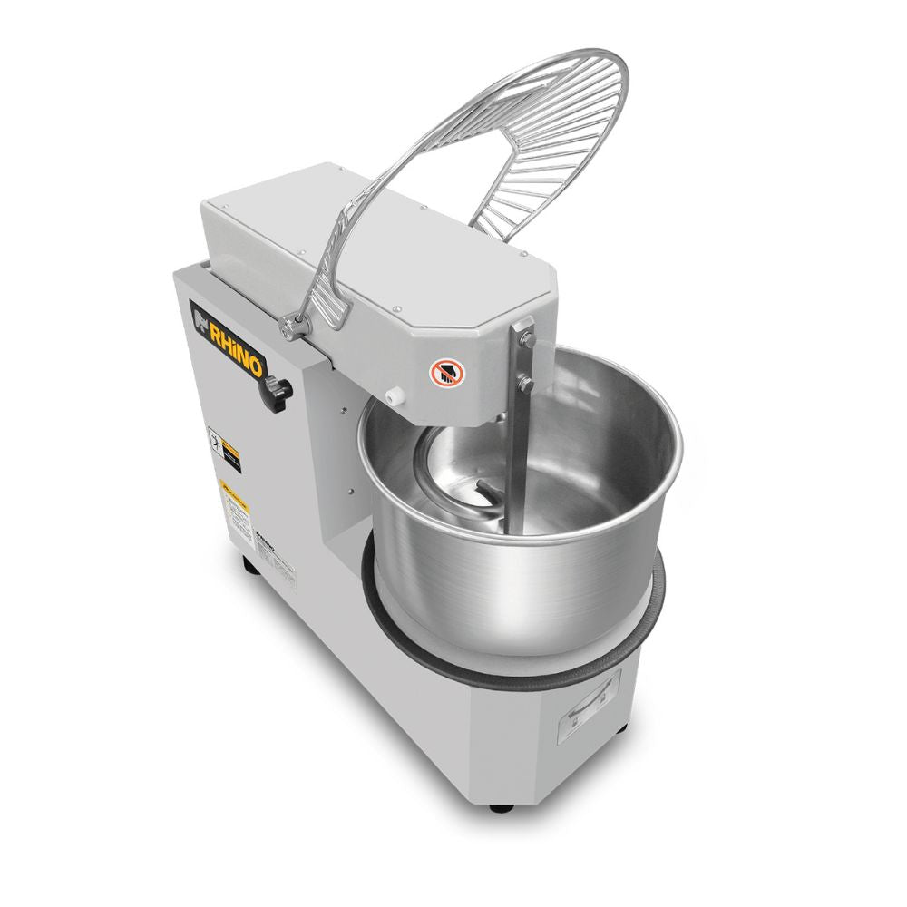 Amasadora Rhino AMASA-20PRO, 2 velocidades, en acero inoxidable.