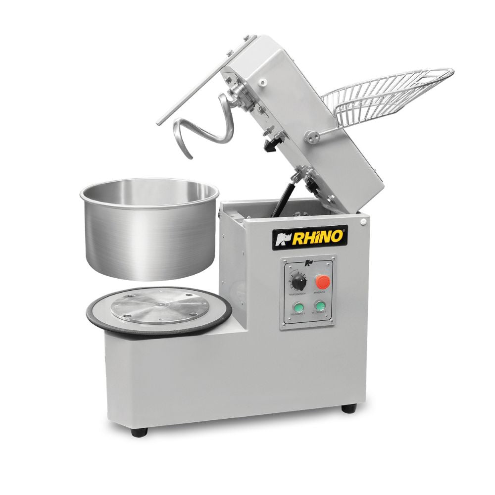 Amasadora Rhino AMASA-20PRO, 2 velocidades, en acero inoxidable.