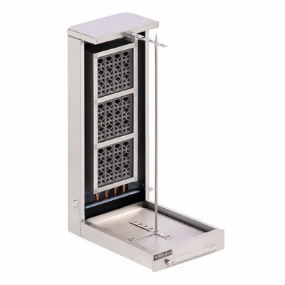 Asador Delta PASTORERO-80 Top, asador pastorero tipo doneraky, en acero inoxidable.