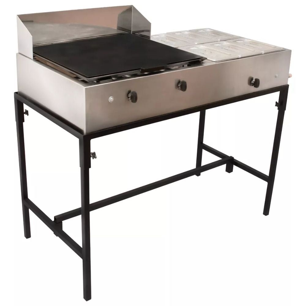 BAÑO MARÍA KITCHENMAX STORE MLM1605344485 | Baño María | 6 Insertos | Acero Inoxidable | Plancha | Buffet Bistro Restaurante