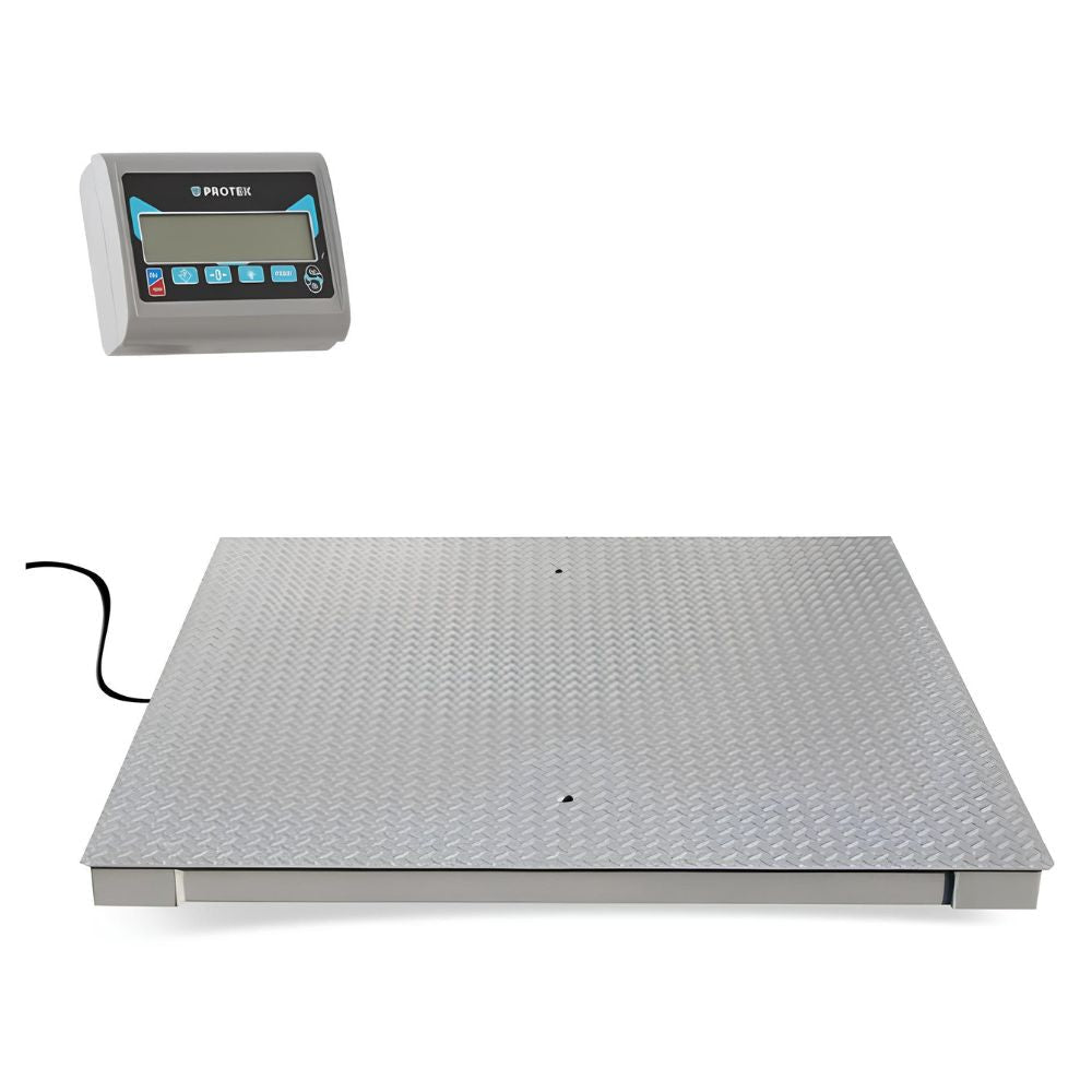 BÁSCULA PROTEK 1025261  | Báscula Electrónica | 2500 Kg | Batería Recargable | Paquetería Almacén Bodega Cajas Paquetes Bascula Mostrador Tianguis Restaurantes Pesar Cargar