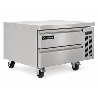 Base Refrigerada Icehaus BRM-2C-SS-01, base de chef refrigerada, en acero inoxidable.