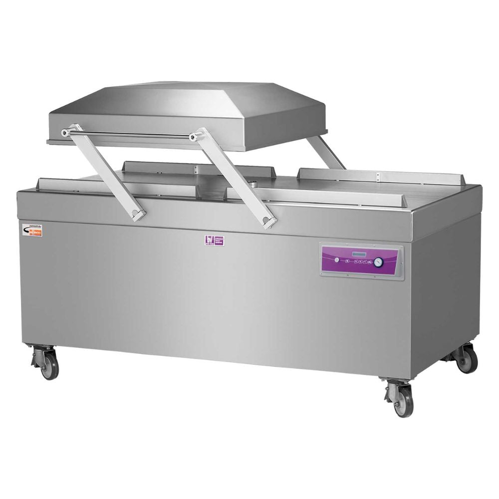 EMPACADORA AL VACÍO BESSER VACUUM Typhoon | Empacadora al Vacío | Doble Barra de Soldadura | Acero Inoxidable | Empacado Alimentos Negocio Jamones Caldos Cremas Empacados Carnes Semillas 